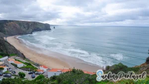 Bay of Arrifana, Portugal, on a cloudy day