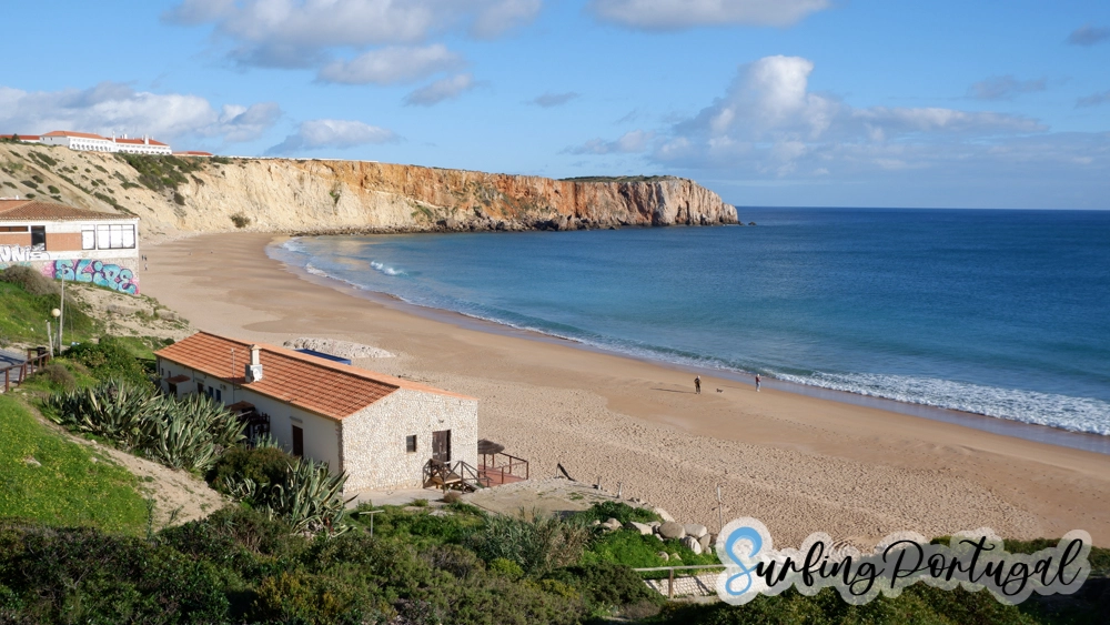 Bay of praia da Mareta on a sunny afternoon