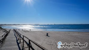 Panoramic view of Baleal Cantinho from the wooden walkaway to access the beach