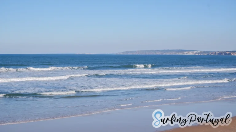 Detail of the wave breaking at Lagide, in Baleal