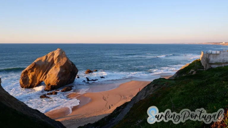 Rock formation on the south side of Santa Cruz Beach
