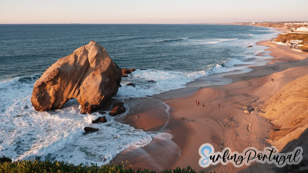 Rock formation on the south side of Santa Cruz Beach