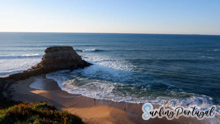 View of the rock in front of Porto Novo surf spot