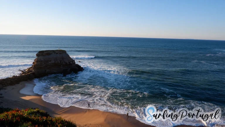 View of the rock in front of Porto Novo surf spot