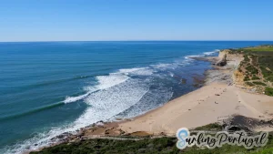 Panoramic view of Ribeira d'Ilhas, in Ericeira, Portugal