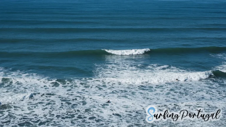 Wave breaking at praia de São Sebastião, Ericeira