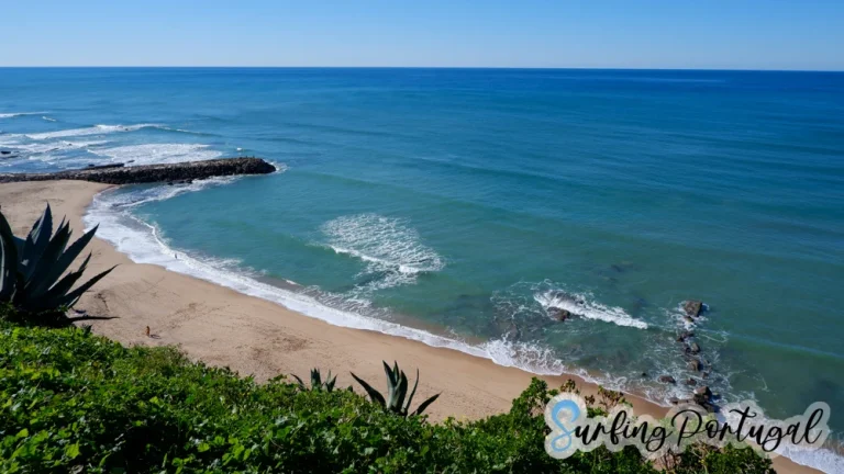 Panoramic view of praia do Sul, in Ericeira