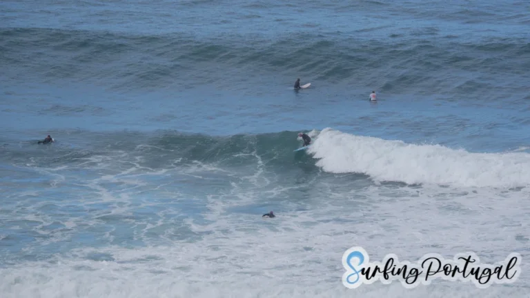 Surfer on a wave at Praia do Sul, Ericeira