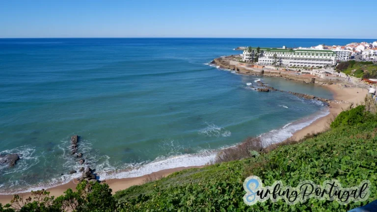 Panoramic view of praia do Sul, in Ericeira