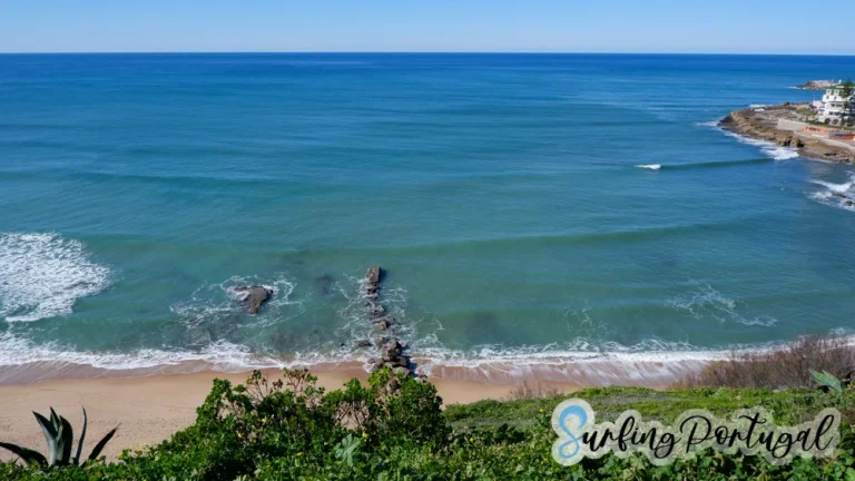 Panoramic view of praia do Sul, in Ericeira