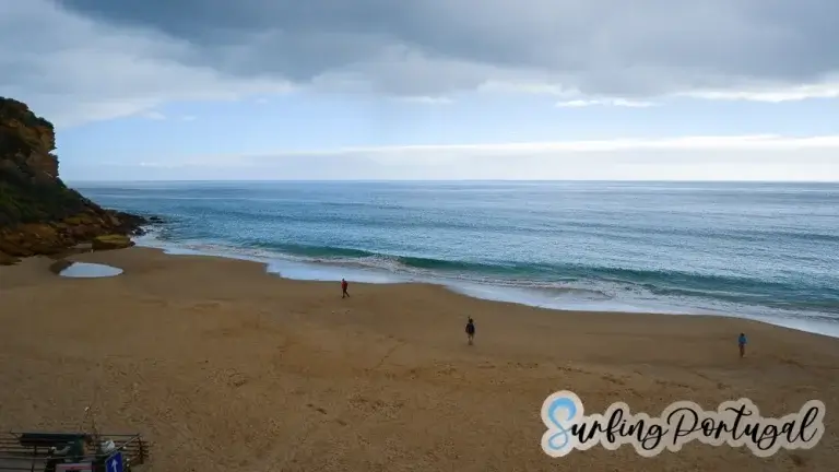 View of the bay of Burgau beach
