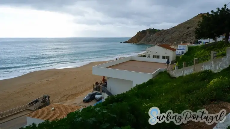 View of the bay of Burgau beach